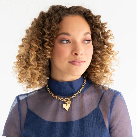 Sweetheart!  Susan Shaw Heart Toggle Necklace - NWT - Picture 2 of 5